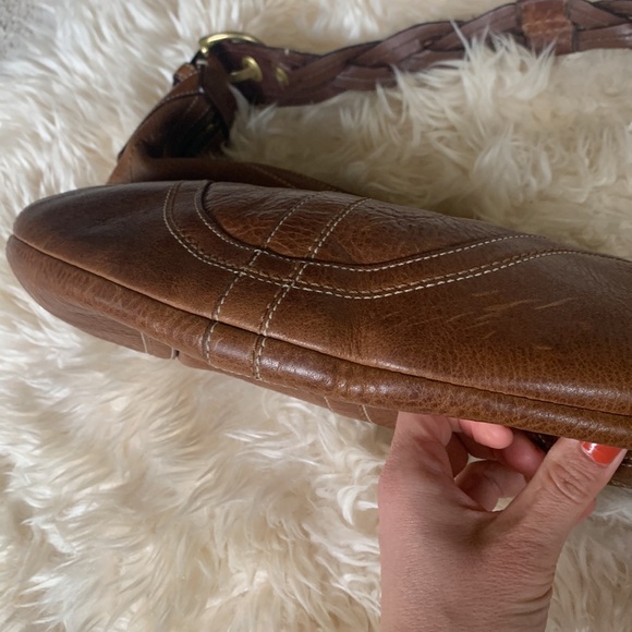Coach hobo camel leather braided handle vintage soho large - Picture 8 of 13